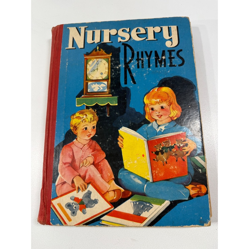 Vintage 1936 Whitman Nursery Rhymes Hardcover Book Mary Field Terrel Art